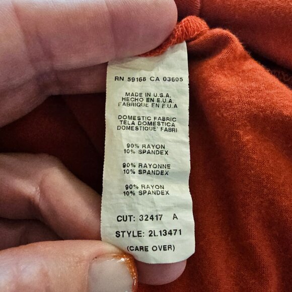 Karen Kane Rust Orange Twist Front Stretch Orange Tank Sleeveless Women XS - Picture 9 of 9